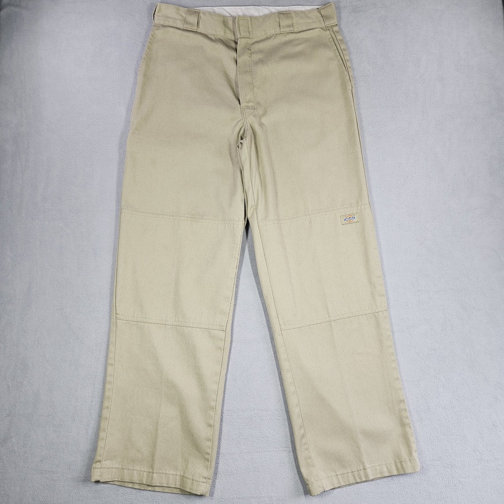 Vintage Y2K Dickies Mens 34x31 Loose Fit Double Knee Wide Leg Skater Grunge